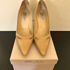 Jimmy Choo Margo Camel Patent leather pumps. Size 38.5